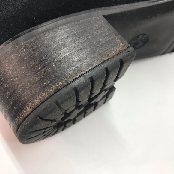 Luftpolster Ara Black Suede Leather Tall Fleece Lined Riding Boots - Picture 10 of 16